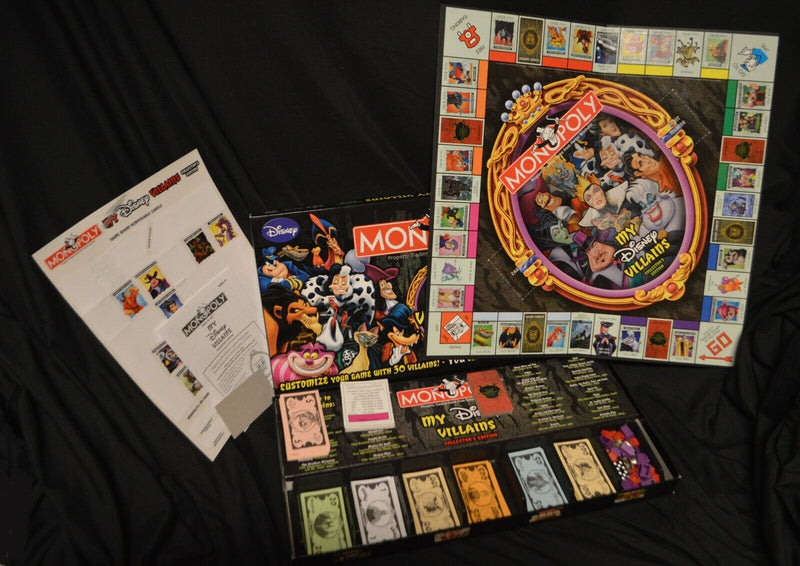 Rare Monopoly Disney Villains Collector's Edition Theme Park Board Game