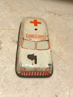 RARE 1950's Vintage ARGO Tin Litho Toy Ambulance - Rings Bell - ThingsGallery