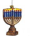 Kurt Adler 4-1/2-Inch Noble Gems Glass Menorah Ornament - NEW