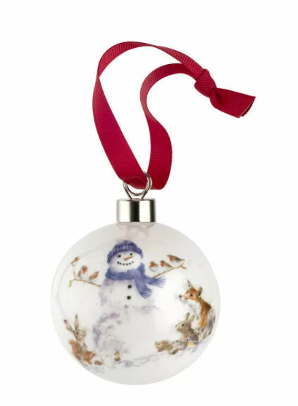 Wrendale Designs Christmas Ornament Fox Bauble Xmas Tree Decoration Gift NIB