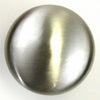 The top of a brushed nickel knob.