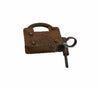 Old Vintage Style Square Padlock Key Lock Keepsake