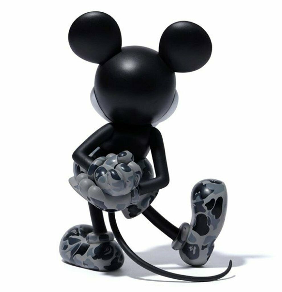 Limited Disney + Medicom Toy VCD BAPE MICKEY MOUSE MONOTONE Ver 