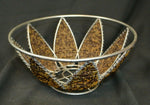South African Brown / Beige Beaded Design Handmade Display / Fruit Bowl