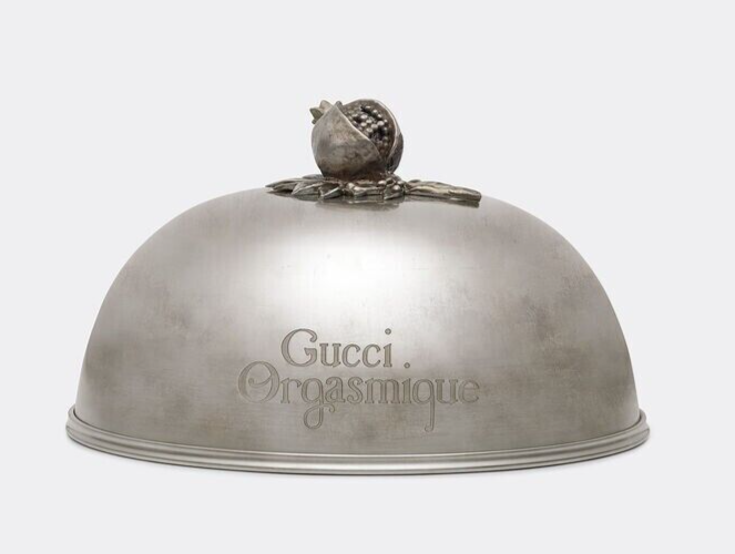 Gucci Orgasmique Silver Plated Pomegranate Cloche - NEW