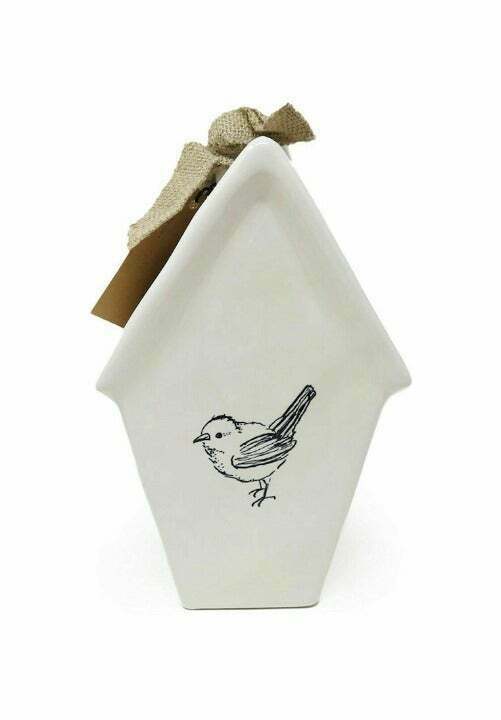 Rae Dunn Tapered Perch Ceramic Birdhouse Limited Edition - NEW