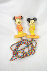 Vintage Disney Mickey & Minnie Mouse Jump Rope Figural Handles by Arco
