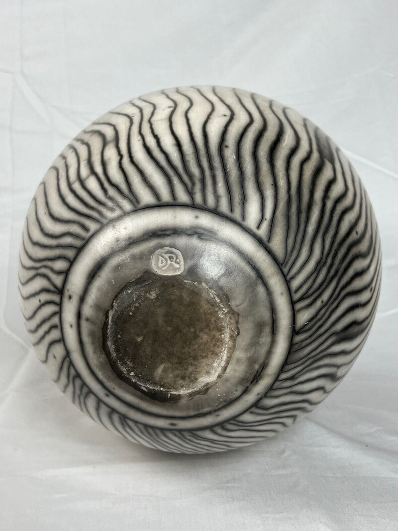 David Roberts Large Raku Ceramic Sculpture Vase