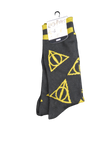 Harry Potter DEATHLY HOLLOW CREW Adult Socks Official Wizarding World Bioworld