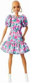 Barbie Fashionistas 150 - NO HAIR Doll ~ Pink Floral Dress NIB