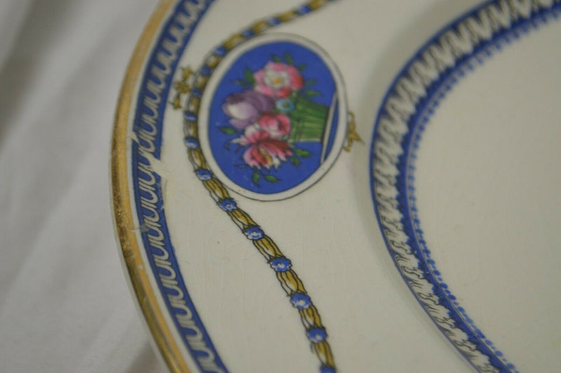 Royal Worcester Cameo Blue China Large Serving Platter England Blue & White