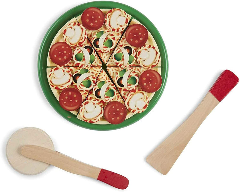 Pizza Party Wooden Play Food Pretend Play Pretend Play Pizza Set NIB