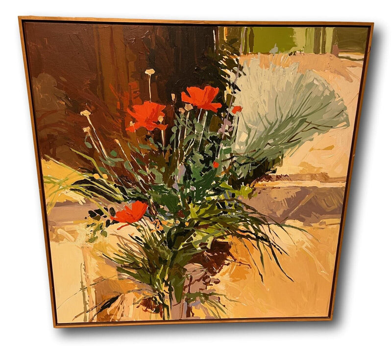 Kitchen Garden Poppies 2 - DOUGLAS ATWILL Contemporary Art SANTA FE NM Painting