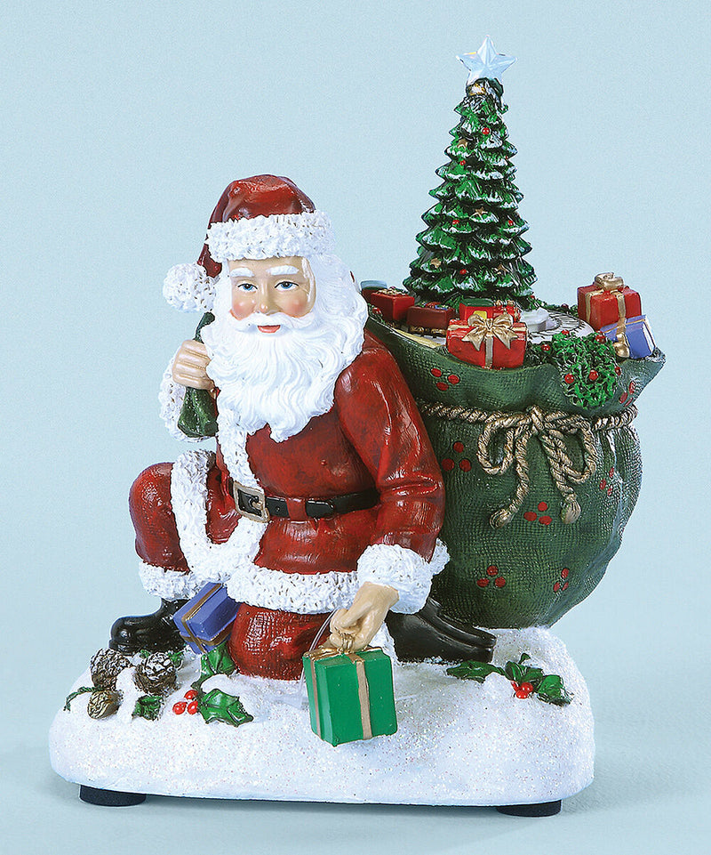 Gorgeous Roman Santa & Presents Christmas Music Box Figurine NIB - ThingsGallery