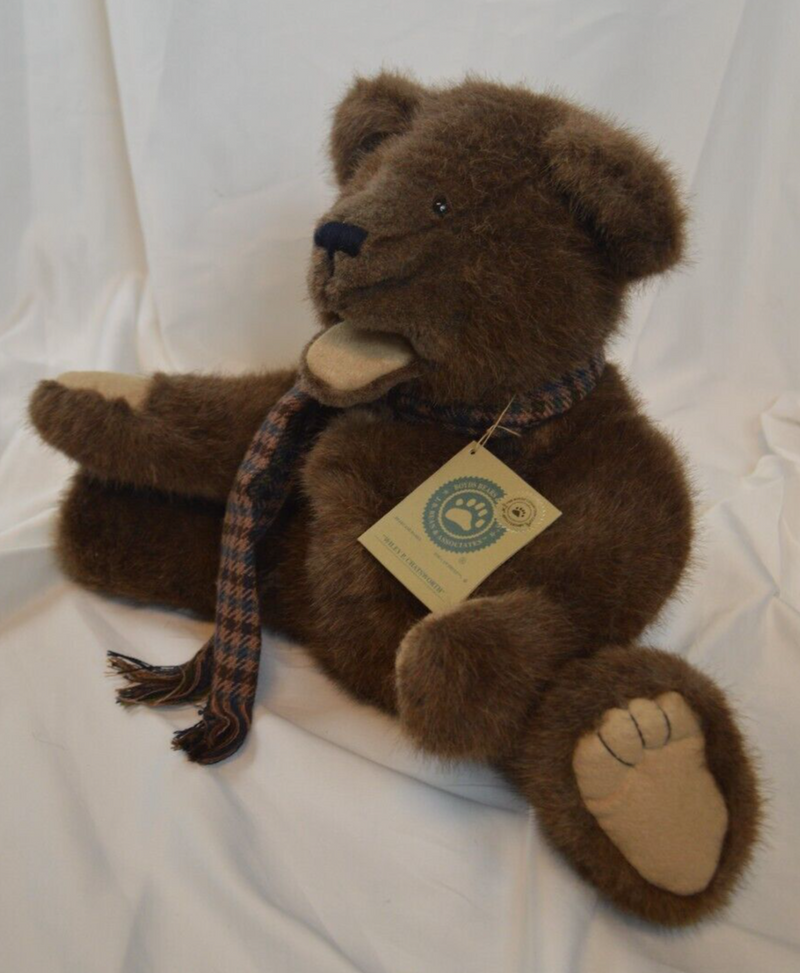 Wiley P. Chatsworth 18" Boyds 20th Anniversary Bear Puppet w/ Hang Tags c. 1999