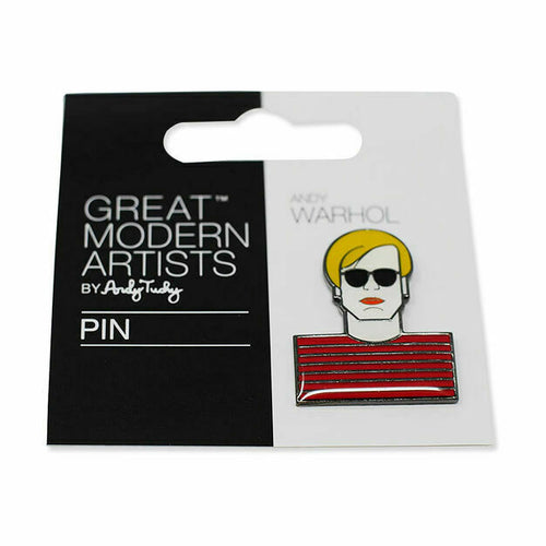 Great Modern Artists ~ Andy Warhol Face Enamel Pin - NEW - ThingsGallery