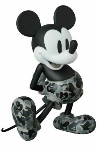 Limited Disney + Medicom Toy VCD BAPE MICKEY MOUSE MONOTONE Ver. Figure NIB