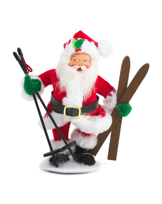 ANNALEE 6" Shimmer Santa On Ski's Figurine - NEW