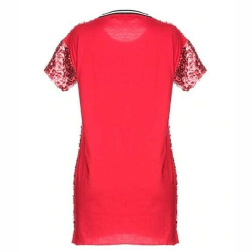 SHOESHINE Shoe Red Sequin Oversized T-Shirt S NWT