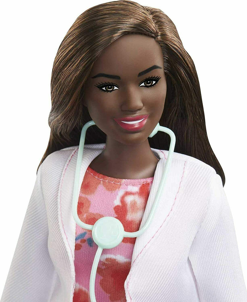 Barbie Doctor Doll 12-in Brunette Hair, Curvy Shape Doctor Coat AA - NIB
