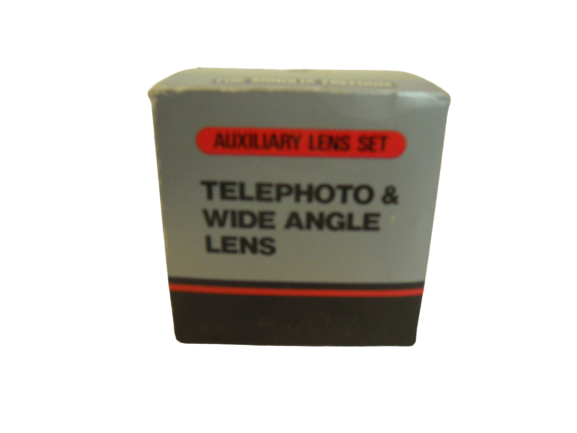 Set X 2 Auxillary Telephoto & Wide Angle Lens Set For Minolta Freedom + Case NIB