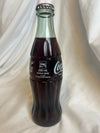 COCA COLA 1996 TURKEY GLASS EMBOSSED 250ml BOTTLE WITH RED CAP - Full Bottle