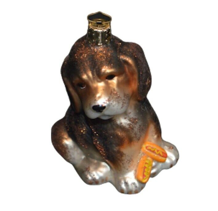 Ornaments to Remember: - Cute Dog With Hot Dogs - Christmas Ornament - NEW