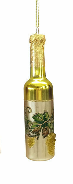 Glass Wine Bottle Christmas Ornament ~ NEW