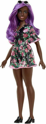 Barbie Fashionistas Doll #125.Curvy African American AA w/ Purple Hair NIB - ThingsGallery