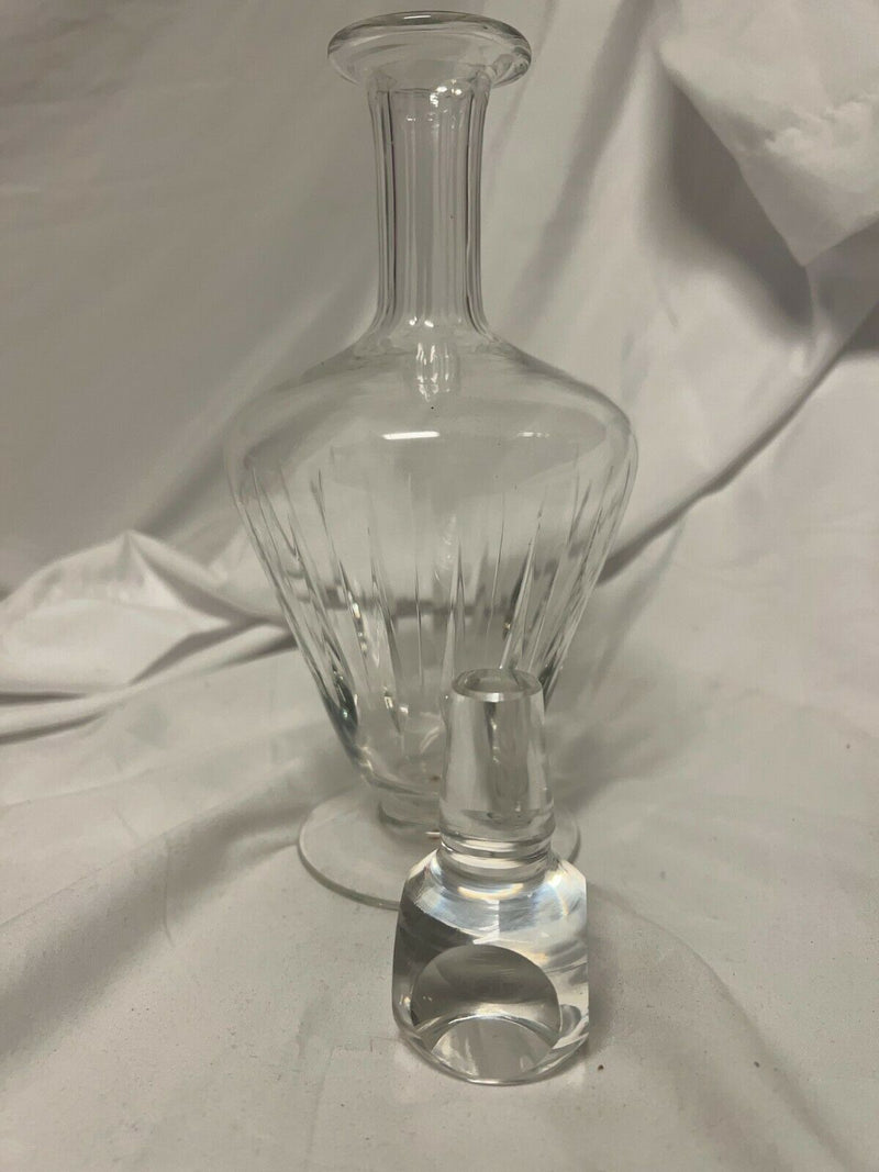 Gorgeous Vintage Period Lead Crystal Glass Decanter with Heavy Stopper
