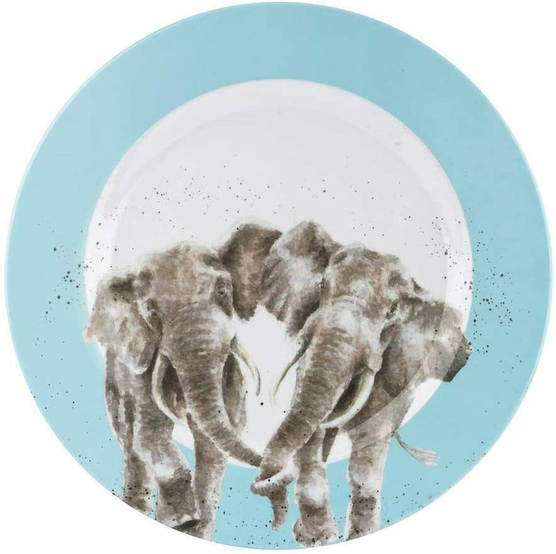 Royal Worcester Wrendale Designs Elephant Melamine 11" Set X 4 Dinner Plate~ NEW