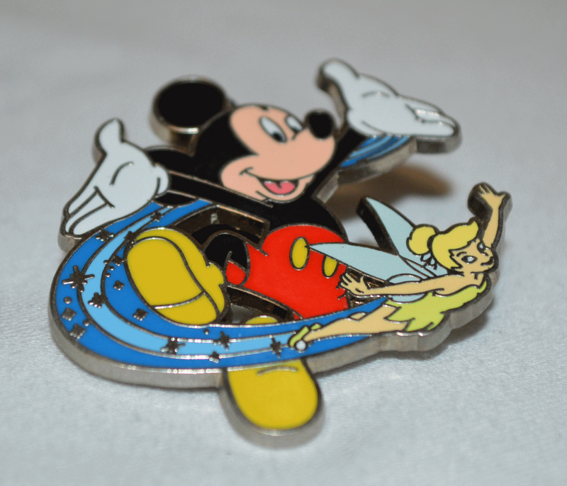 Rare Disney Parks Pin Mickey Mouse With Flying Tinkerbell 2009 ~ NEW
