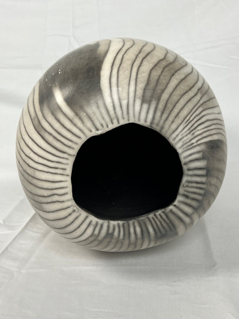 David Roberts Large Raku Ceramic Sculpture Vase