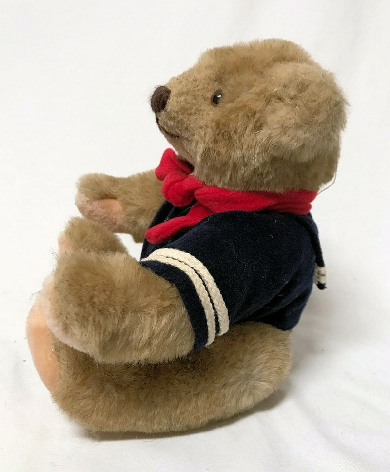Vintage 1982 Gund Sailor Bear Original Shirt Tie Retired Poseable Movable Navy - ThingsGallery