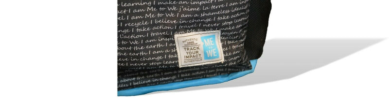 Me To We Inspirational Phrases Backpack / Laptop Black / White / Teal Blue