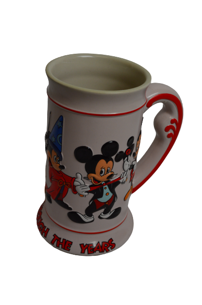 Vintage Mickey Mouse Glass Beer Mug