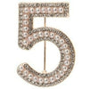 Gorgeous No: 5 Crystal & Pearl Brooch / Pin