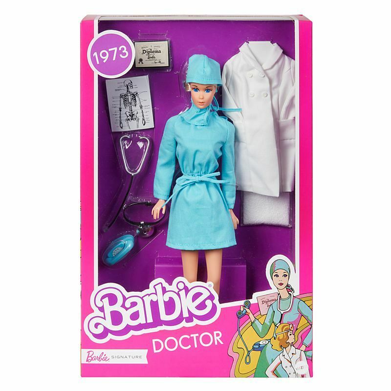 2021 Barbie Signature Doctor Barbie Doll 1973 Reproduction Giftset NIB