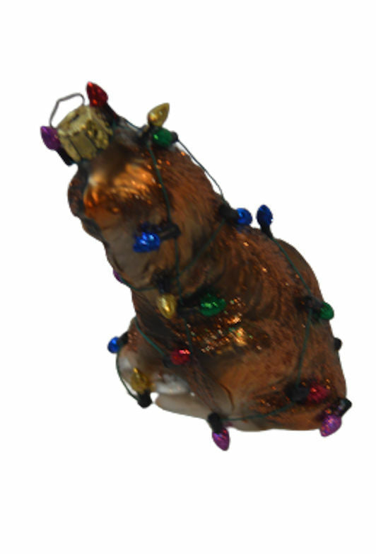 Ornaments To Remember Dog Playing With Christmas Glass Christmas Ornament - NEW